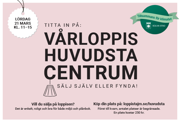 vårloppis Huvudsta Centrum